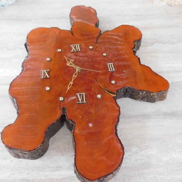 Horloge mural bois vintage 1980 - Picture 2 of 3